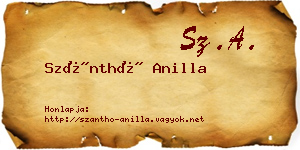 Szánthó Anilla névjegykártya